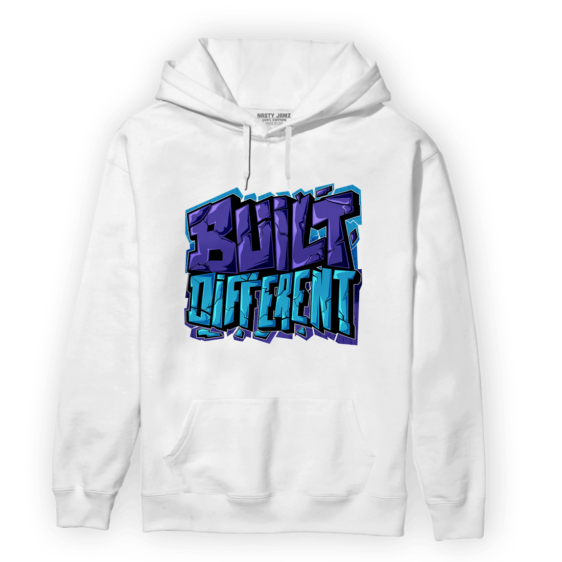 Aqua 6s Hoodie Match Built Different - NastyJamz