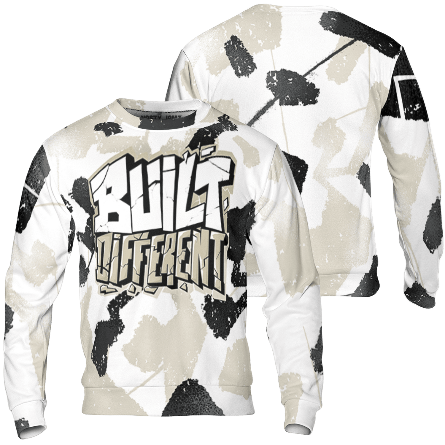 Gratitude 11s Sweatshirt Match Built Different 3D All-Over Print Broken - NastyJamz