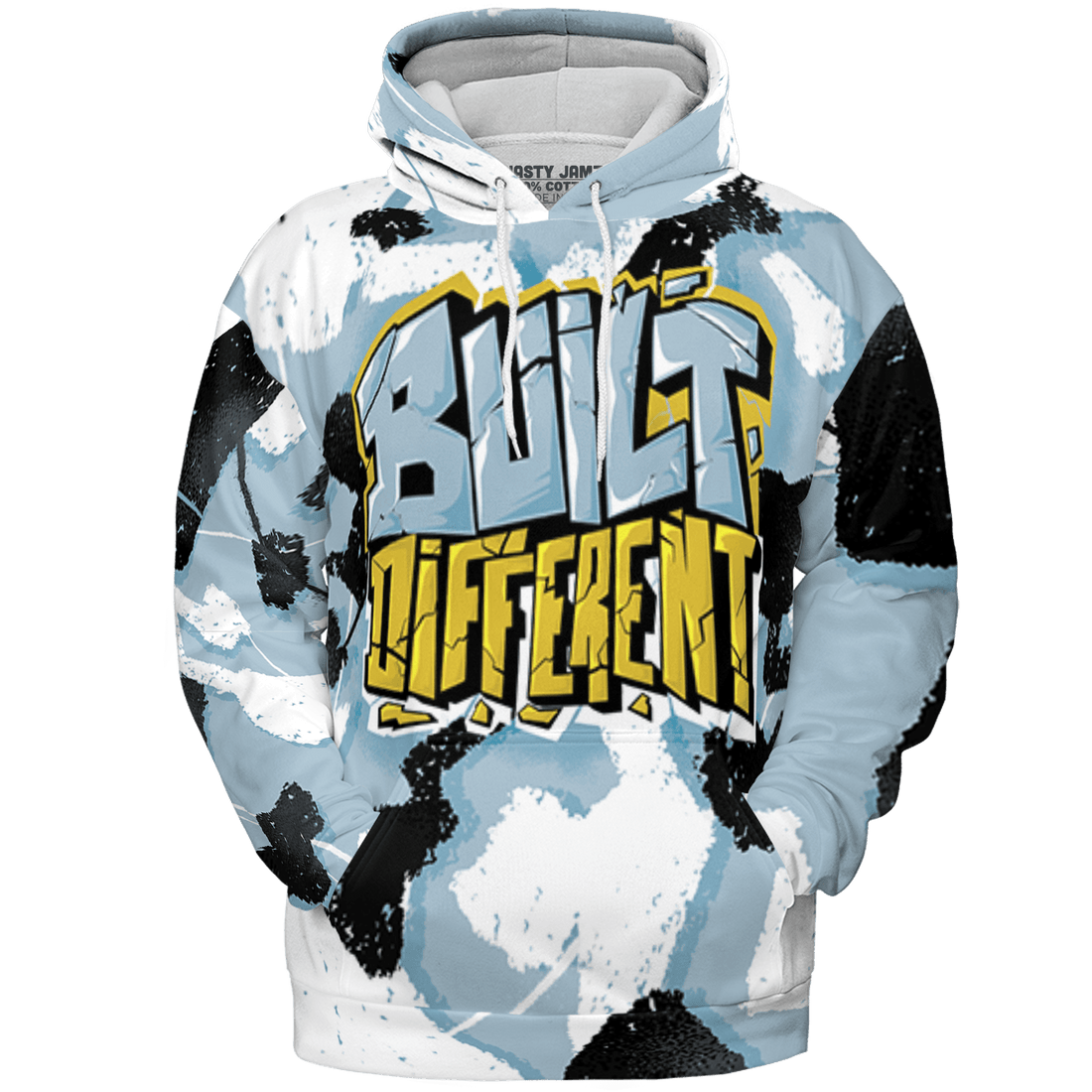 Blue Grey 13s Hoodie Match Built Different 3D All-Over Print Broken - NastyJamz
