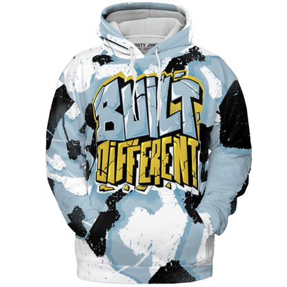Blue Grey 13s Hoodie Match Built Different 3D All-Over Print Broken - NastyJamz