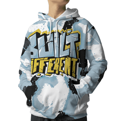 Blue Grey 13s Hoodie Match Built Different 3D All-Over Print Broken - NastyJamz
