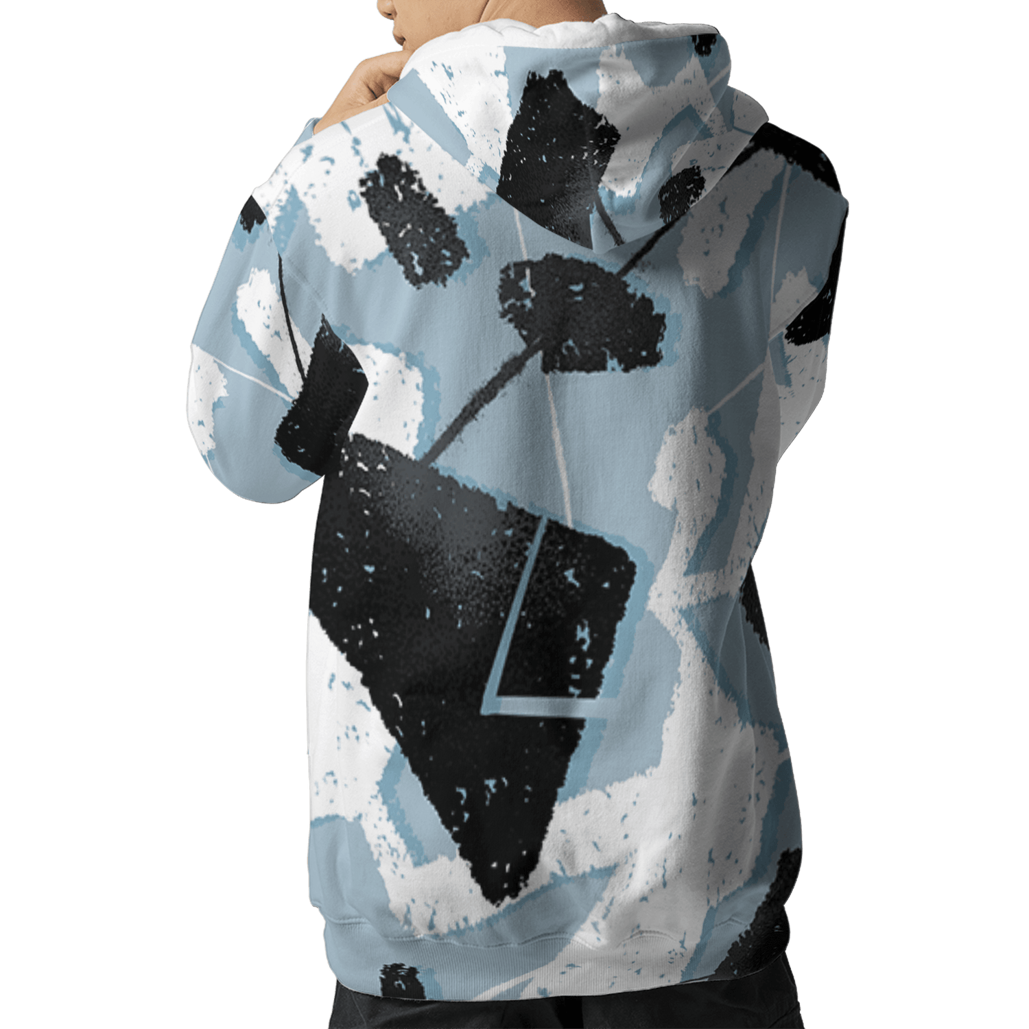 Blue Grey 13s Hoodie Match Built Different 3D All-Over Print Broken - NastyJamz