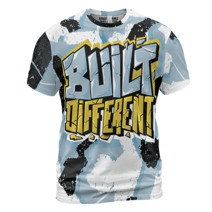 Blue Grey 13s T Shirt Match Built Different 3D All-Over Print Broken - NastyJamz