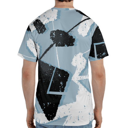 Blue Grey 13s T Shirt Match Built Different 3D All-Over Print Broken - NastyJamz