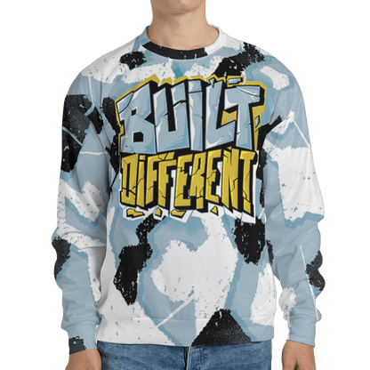 Blue Grey 13s Sweatshirt Match Built Different 3D All-Over Print Broken - NastyJamz