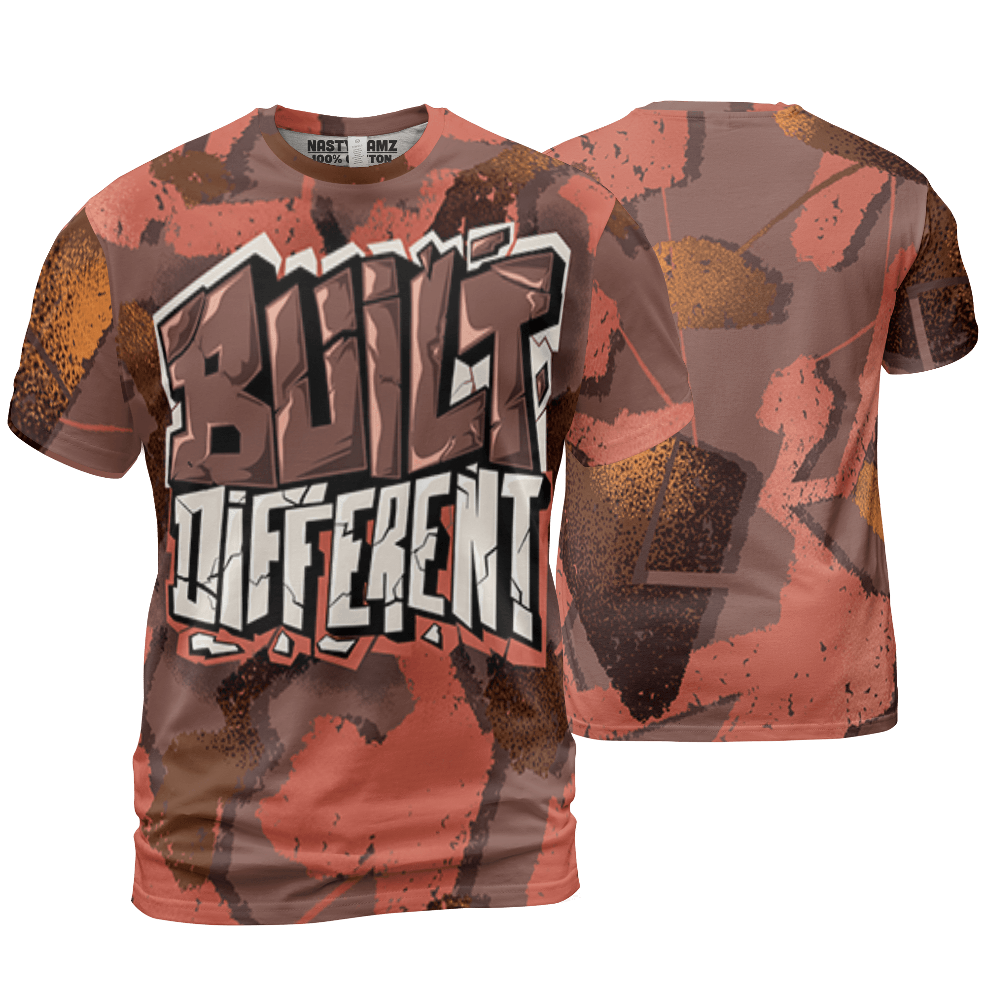 High OG Dusted Clay 1s T Shirt Match Built Different 3D All-Over Print Broken - NastyJamz