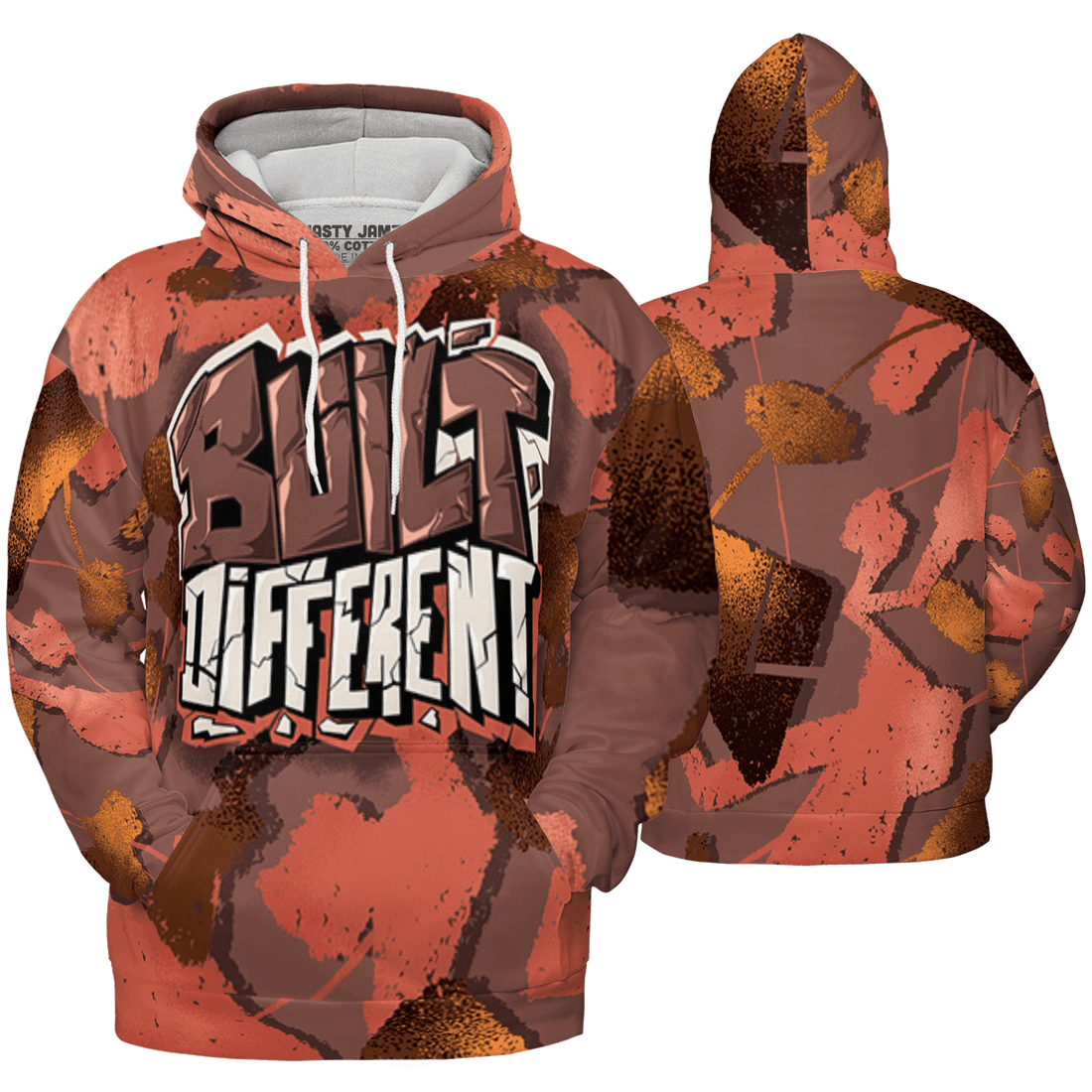 High OG Dusted Clay 1s Hoodie Match Built Different 3D All-Over Print Broken - NastyJamz