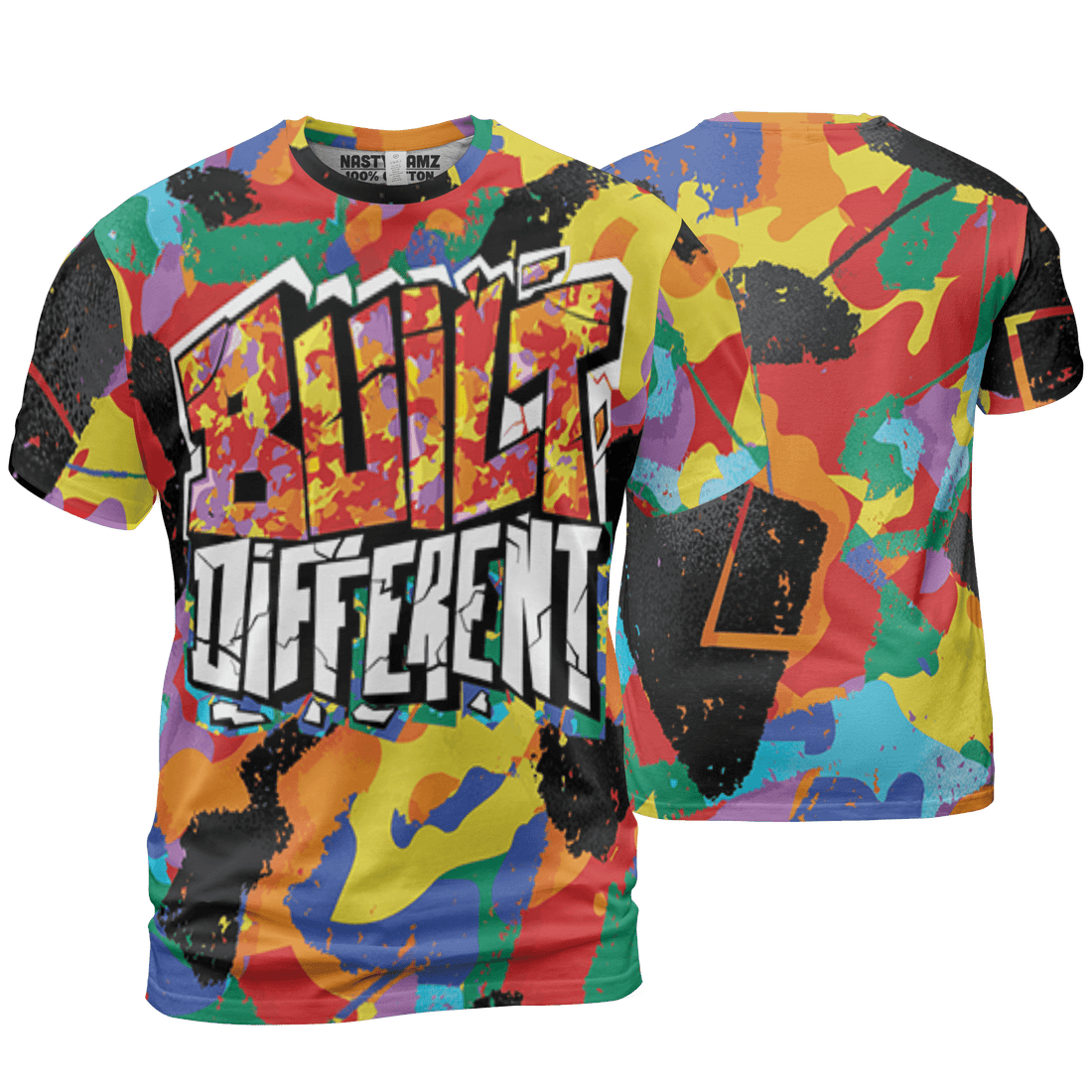 Mid GS Six Championships 1s T Shirt Match Built Different 3D All-Over Print Broken - NastyJamz