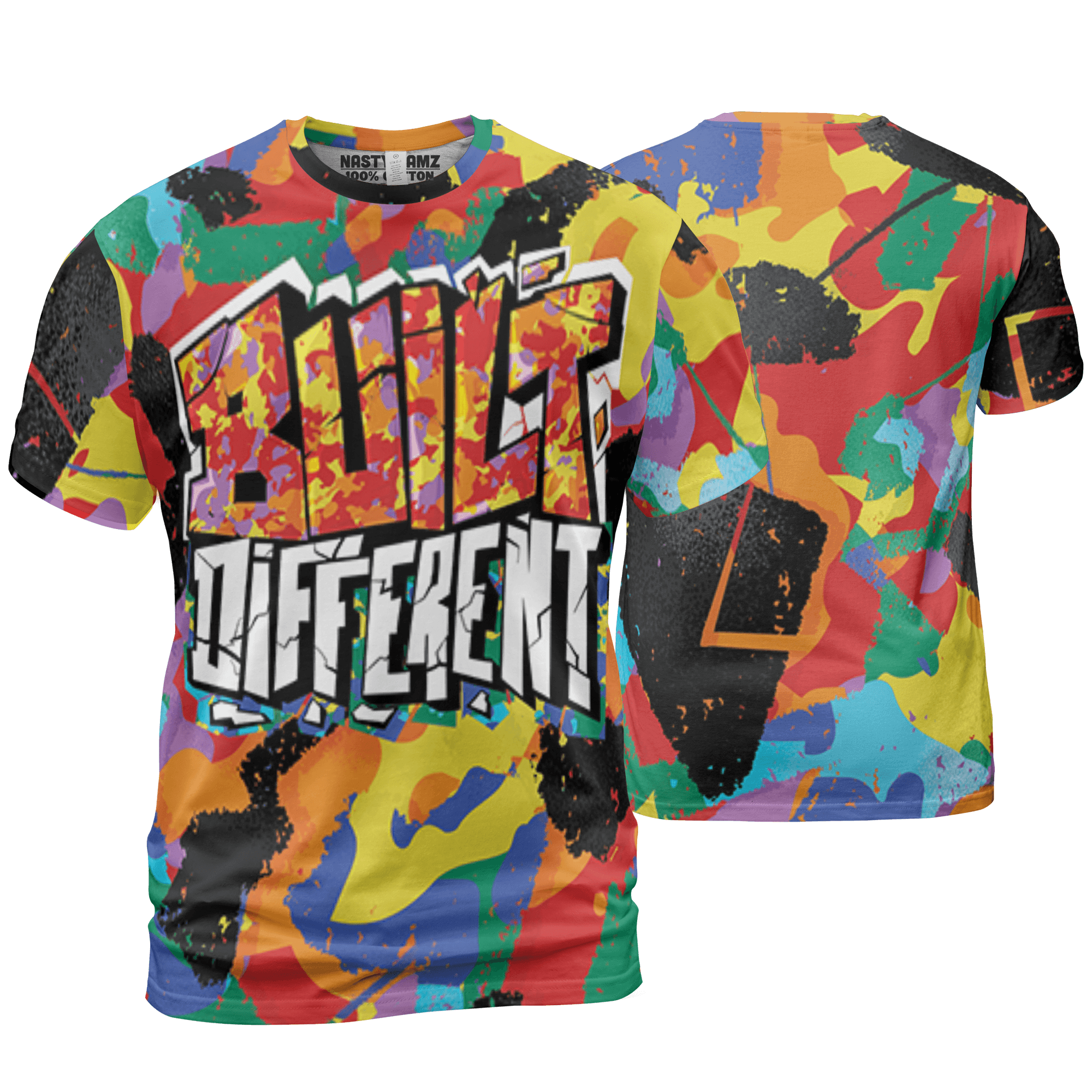 Mid GS Six Championships 1s T Shirt Match Built Different 3D All-Over Print Broken - NastyJamz