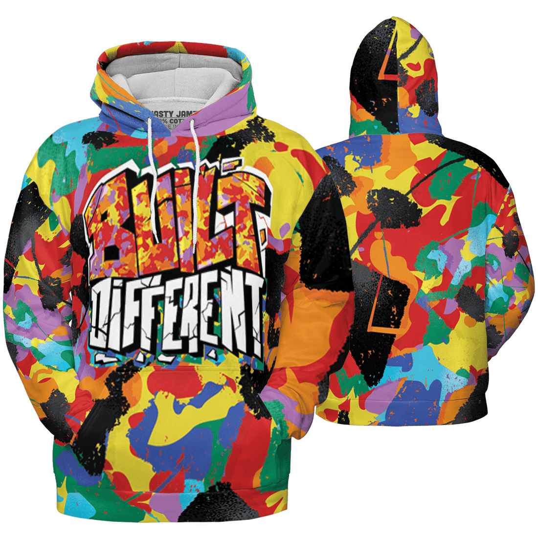 Mid GS Six Championships 1s Hoodie Match Built Different 3D All-Over Print Broken - NastyJamz