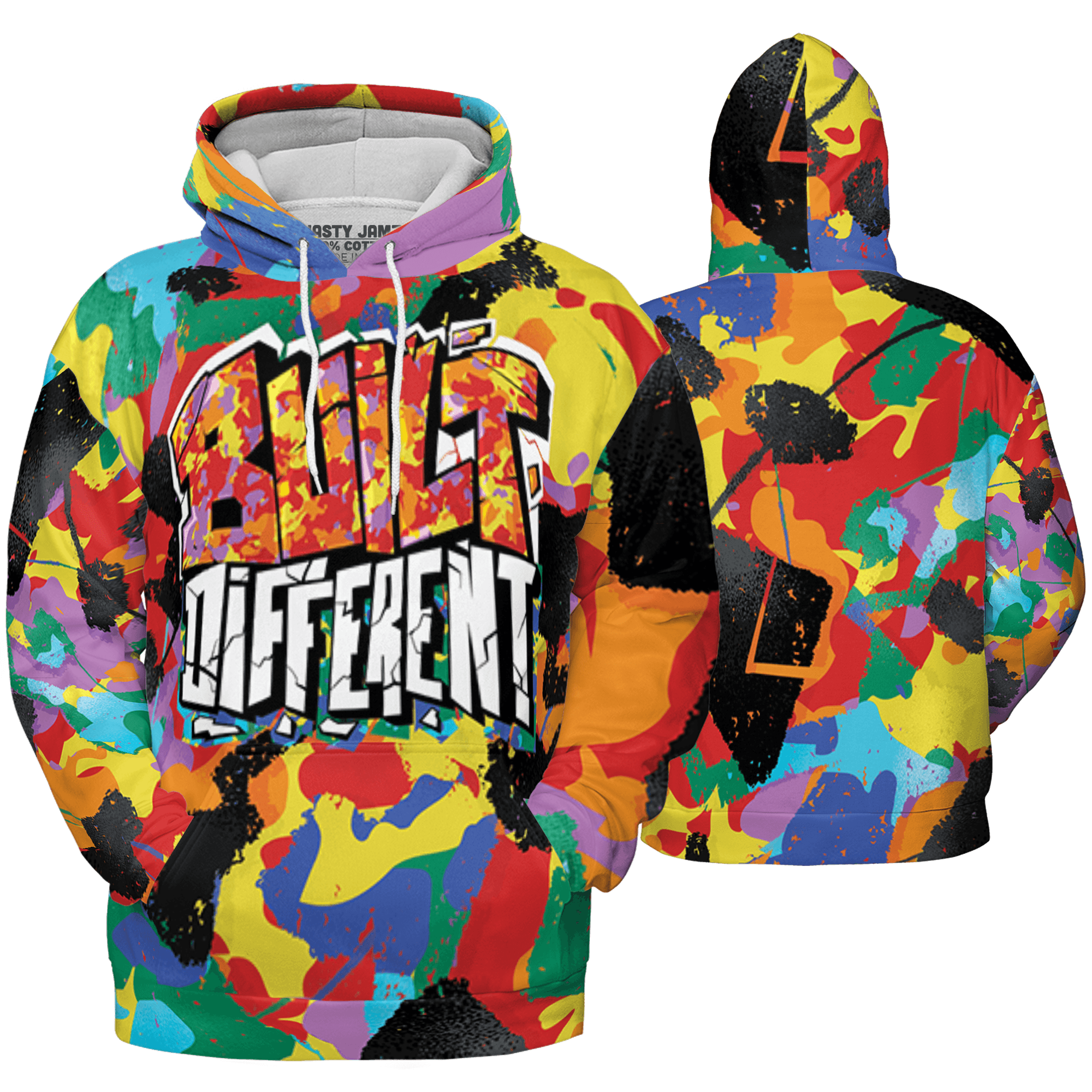 Mid GS Six Championships 1s Hoodie Match Built Different 3D All-Over Print Broken - NastyJamz