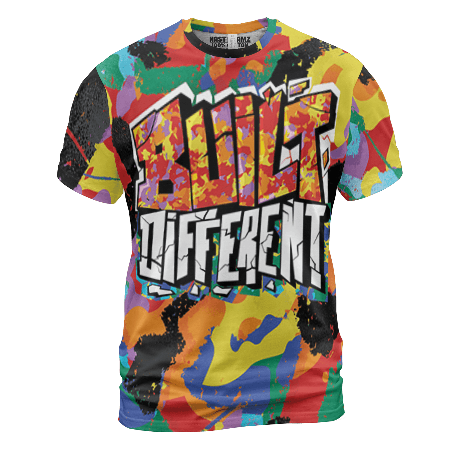 Mid GS Six Championships 1s T Shirt Match Built Different 3D All-Over Print Broken - NastyJamz