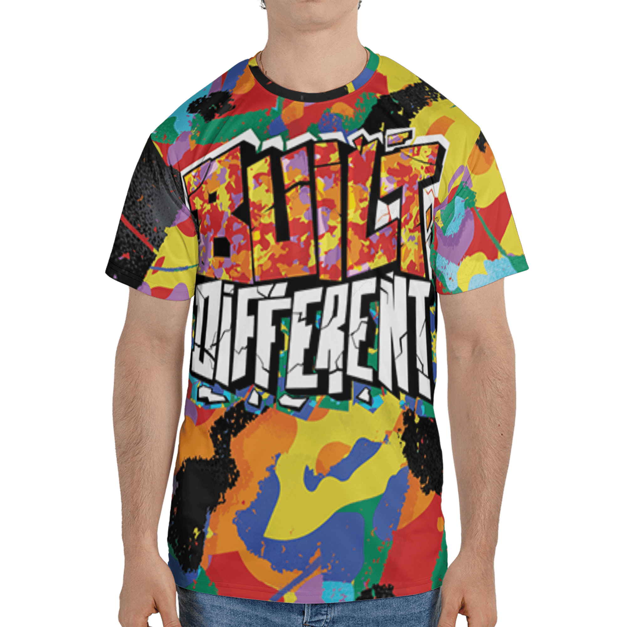 Mid GS Six Championships 1s T Shirt Match Built Different 3D All-Over Print Broken - NastyJamz