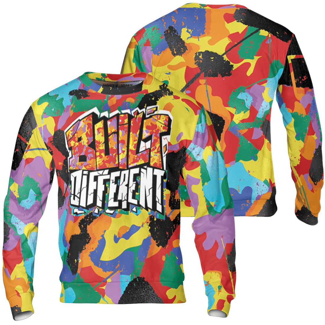 Mid GS Six Championships 1s Sweatshirt Match Built Different 3D All-Over Print Broken - NastyJamz