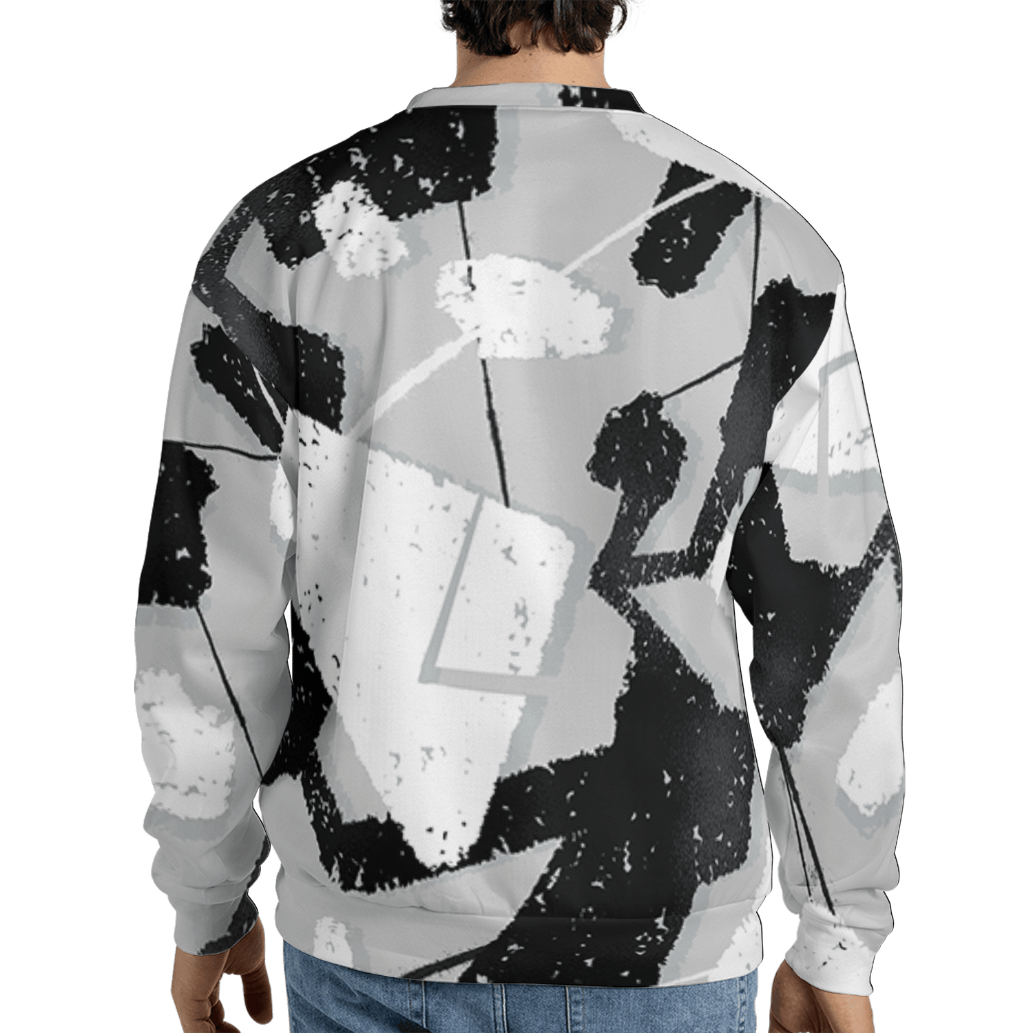 Retro High OG Black White 1s Sweatshirt Match Built Different 3D All-Over Print Broken - NastyJamz