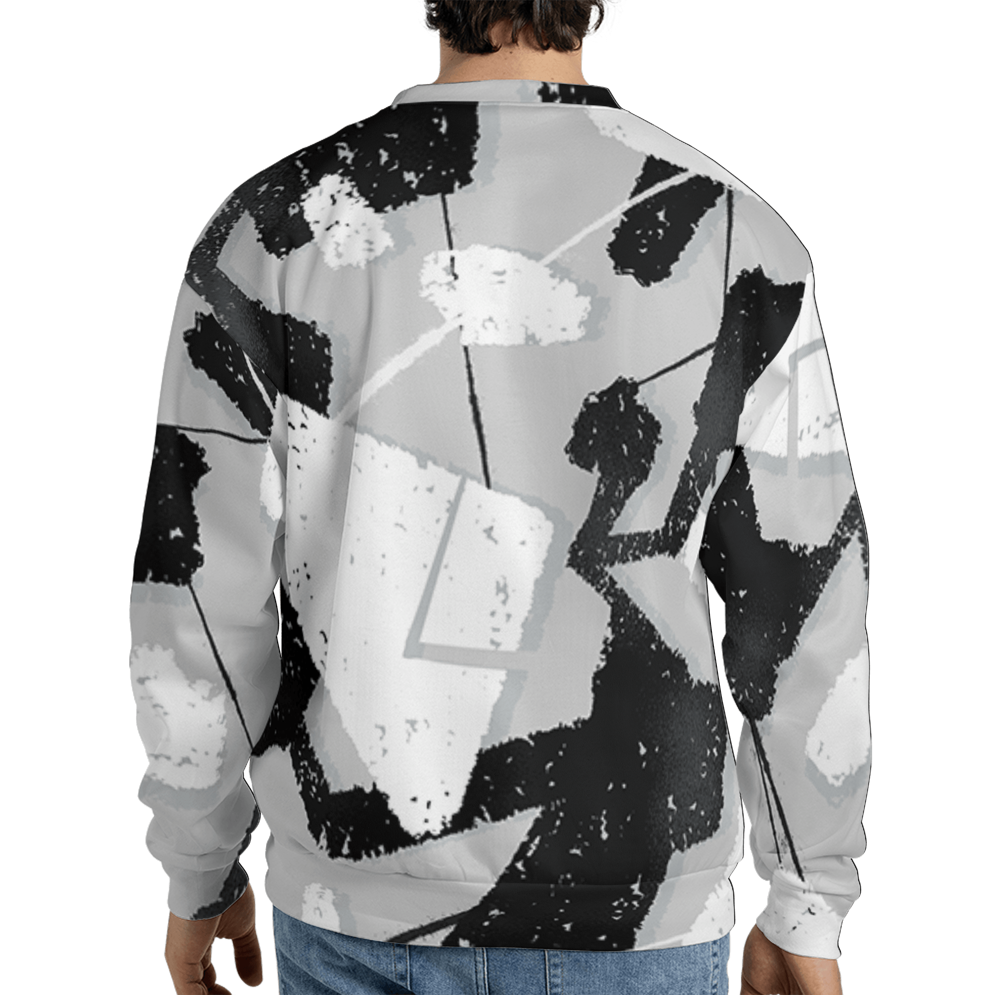 Retro High OG Black White 1s Sweatshirt Match Built Different 3D All-Over Print Broken - NastyJamz