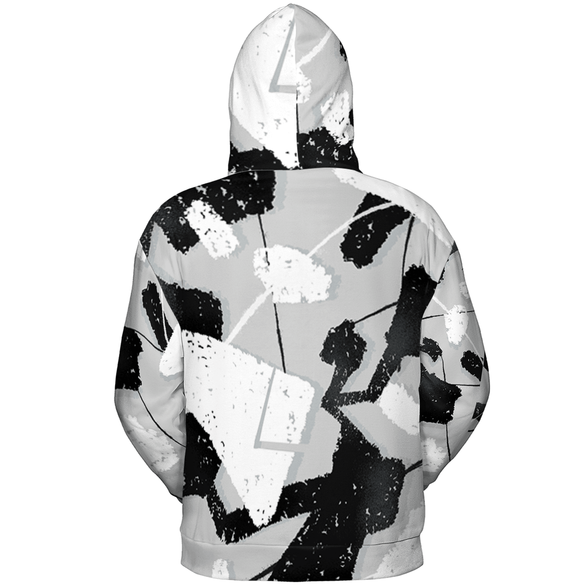 Retro High OG Black White 1s Hoodie Match Built Different 3D All-Over Print Broken - NastyJamz