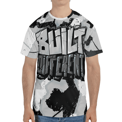 Retro High OG Black White 1s T Shirt Match Built Different 3D All-Over Print Broken - NastyJamz