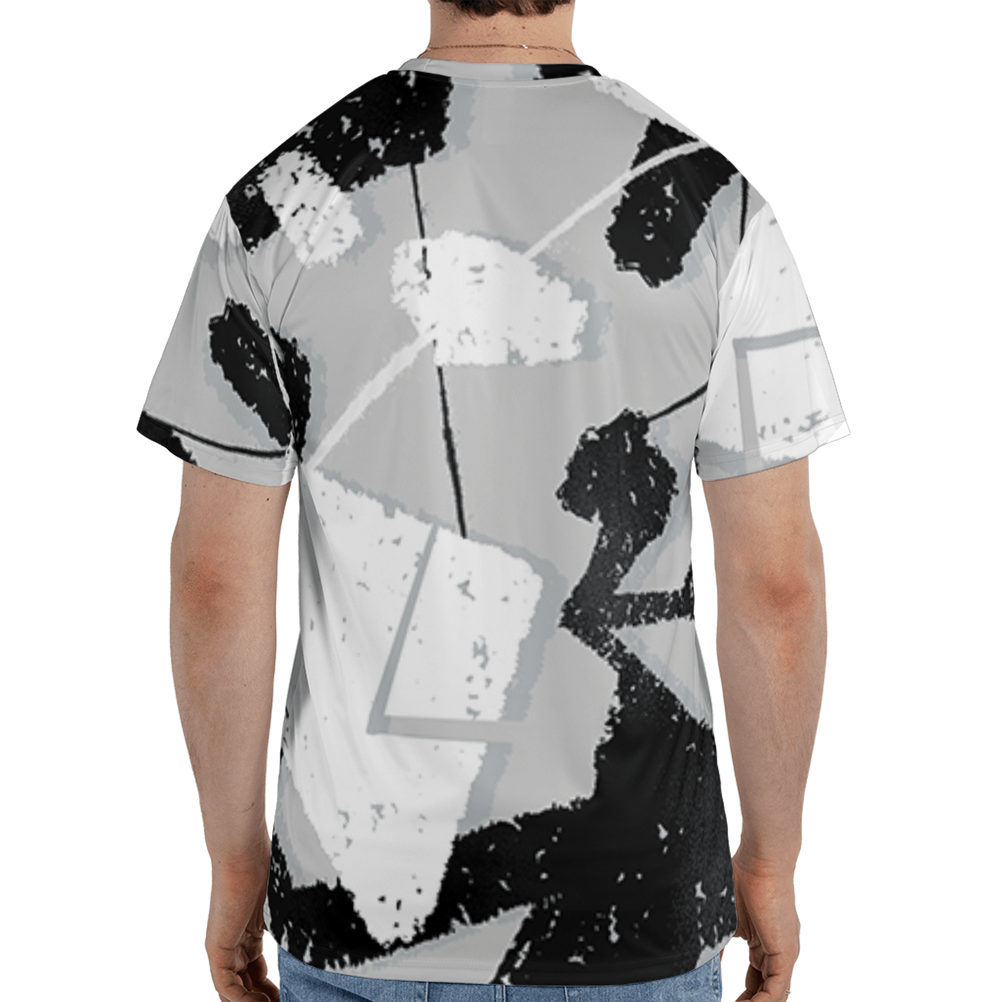 Retro High OG Black White 1s T Shirt Match Built Different 3D All-Over Print Broken - NastyJamz