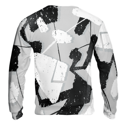 Retro High OG Black White 1s Sweatshirt Match Built Different 3D All-Over Print Broken - NastyJamz