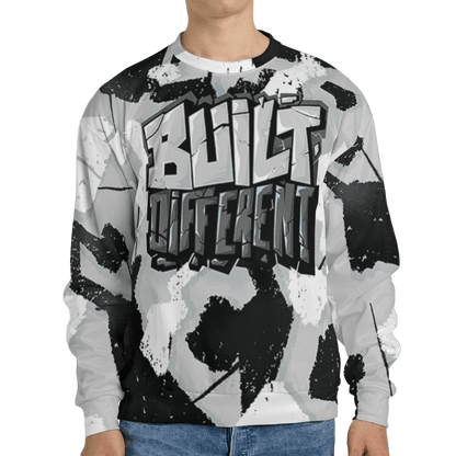 Retro High OG Black White 1s Sweatshirt Match Built Different 3D All-Over Print Broken - NastyJamz