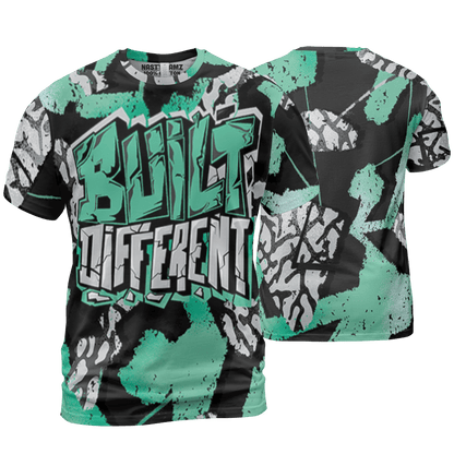 Green Glow 3s T Shirt Match Built Different 3D All-Over Print Broken - NastyJamz