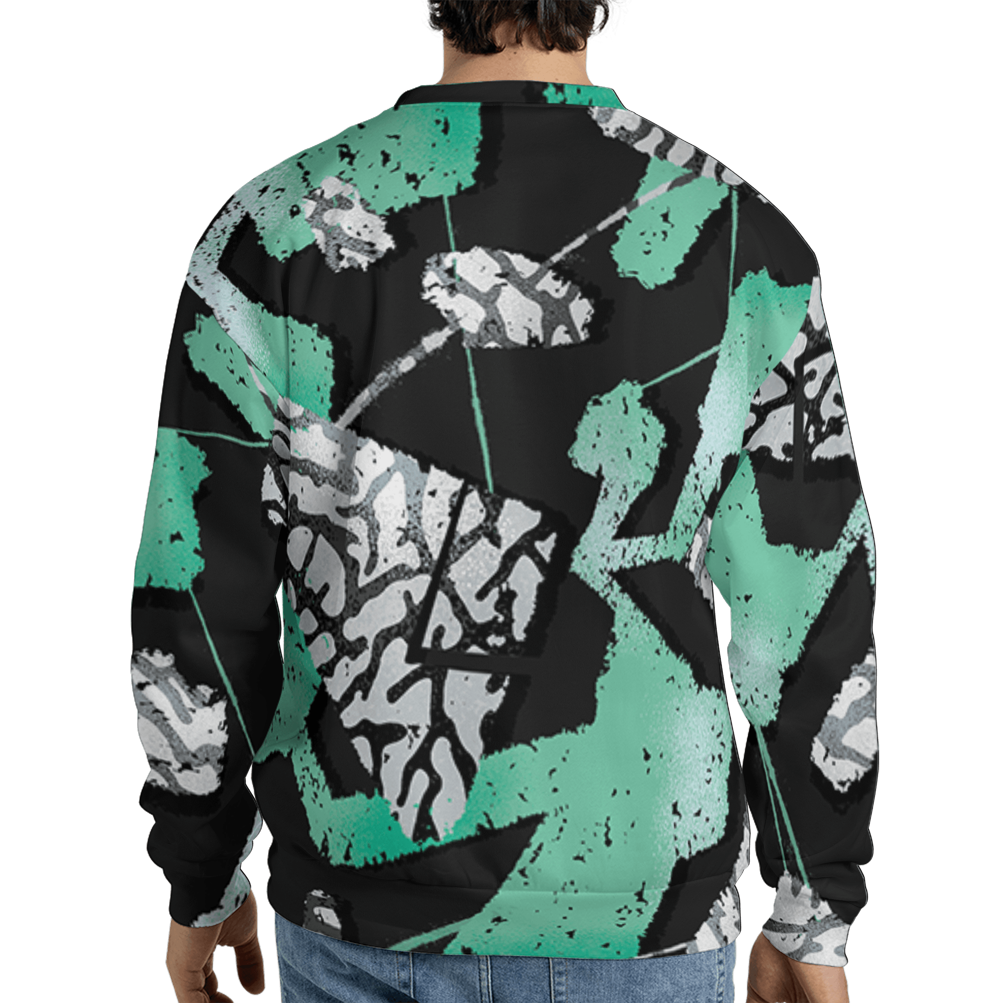 Green Glow 3s Sweatshirt Match Built Different 3D All-Over Print Broken - NastyJamz