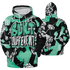 Green Glow 3s Hoodie Match Built Different 3D All-Over Print Broken - NastyJamz