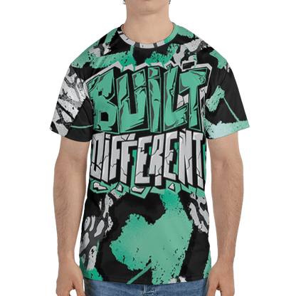 Green Glow 3s T Shirt Match Built Different 3D All-Over Print Broken - NastyJamz