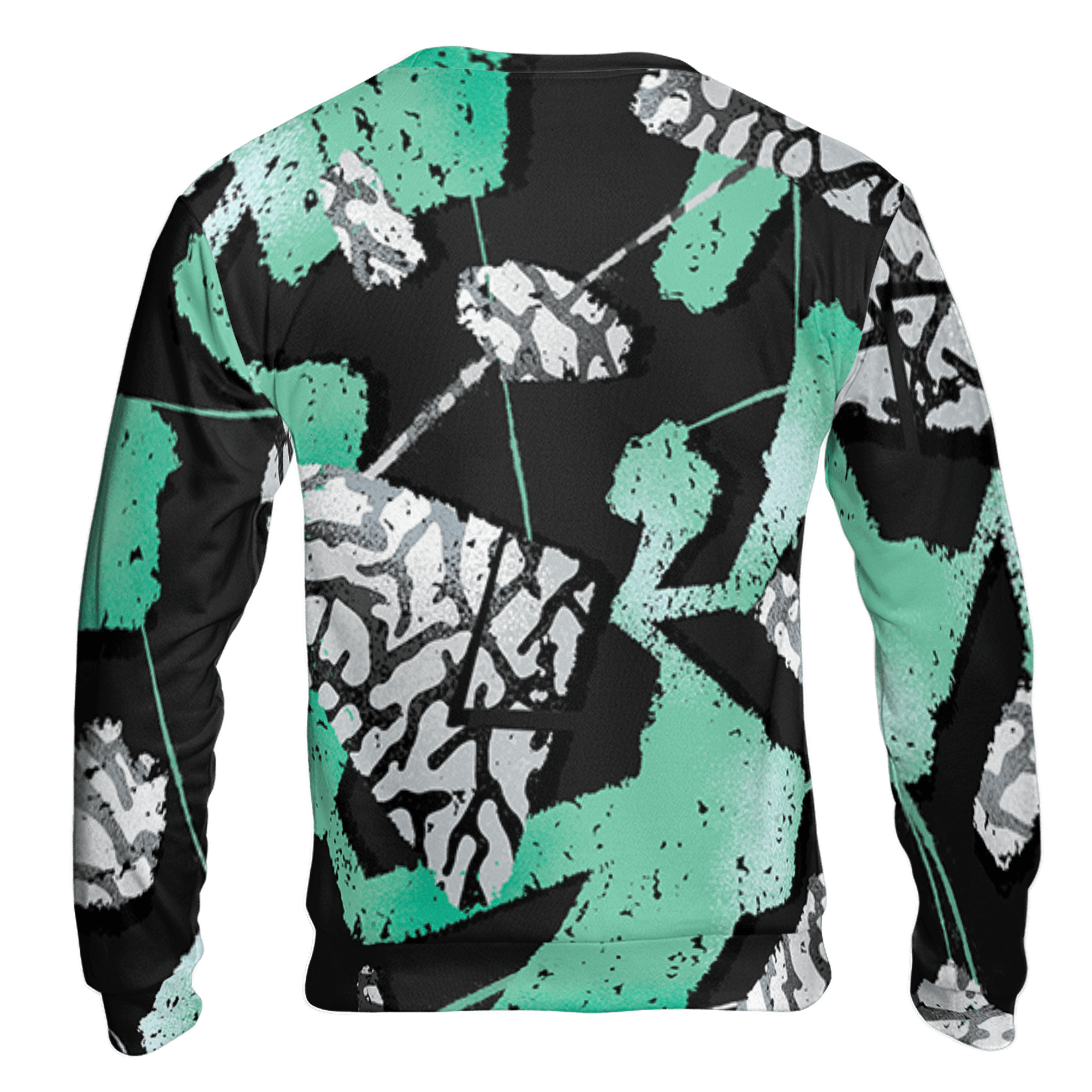 Green Glow 3s Sweatshirt Match Built Different 3D All-Over Print Broken - NastyJamz