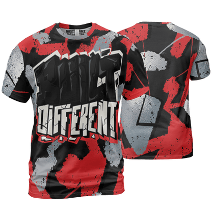 Bred Reimagined 4s T Shirt Match Built Different 3D All-Over Print Broken - NastyJamz
