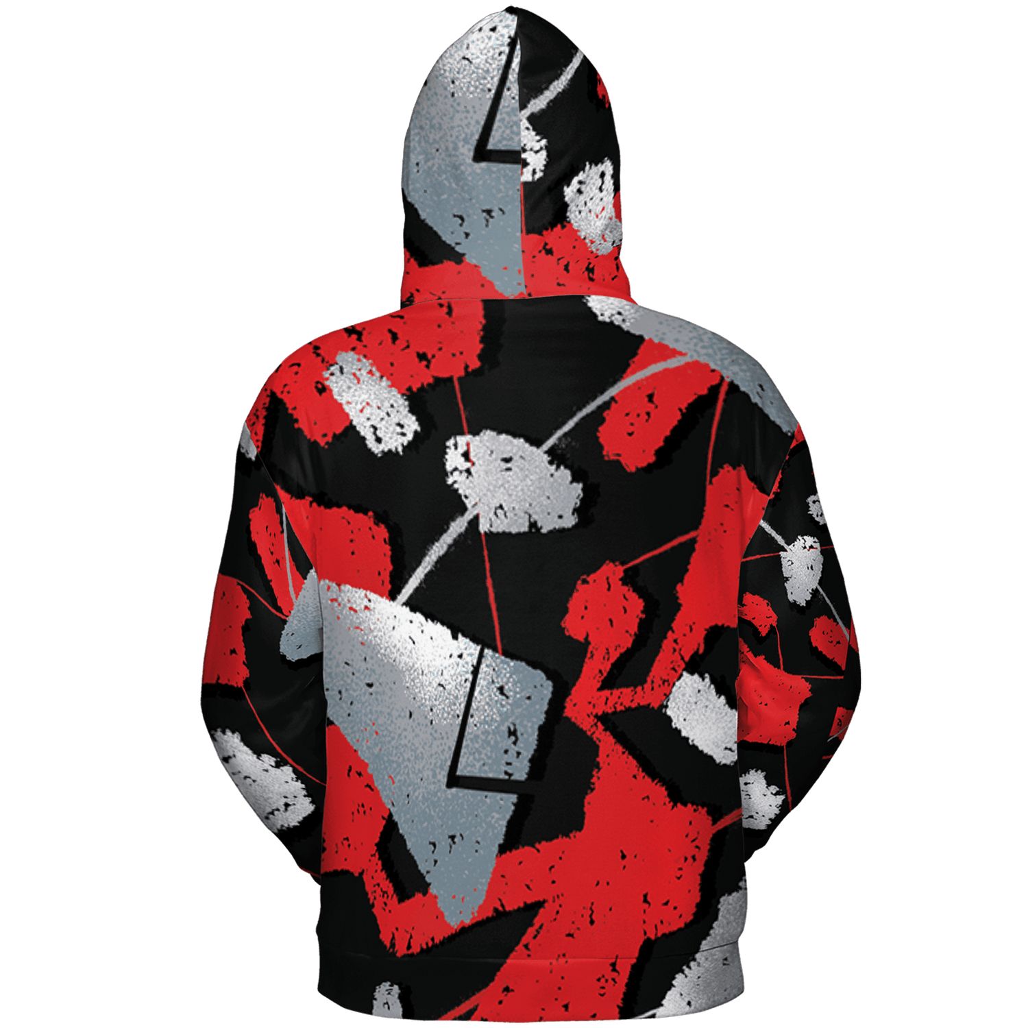 Bred Reimagined 4s Hoodie Match Built Different 3D All-Over Print Broken - NastyJamz