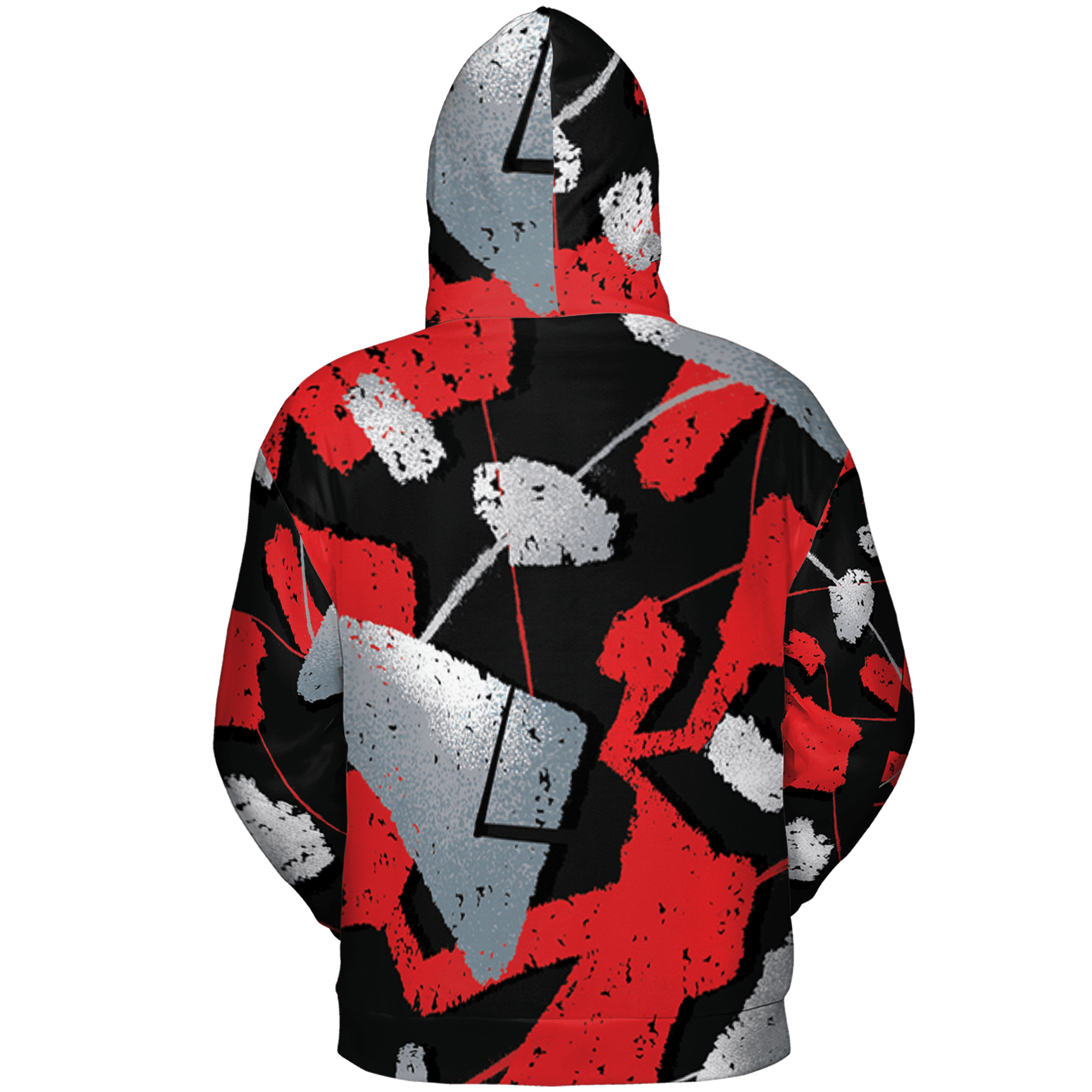Bred Reimagined 4s Hoodie Match Built Different 3D All-Over Print Broken - NastyJamz