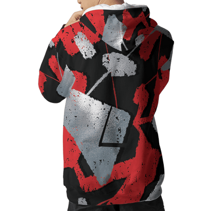 Bred Reimagined 4s Hoodie Match Built Different 3D All-Over Print Broken - NastyJamz