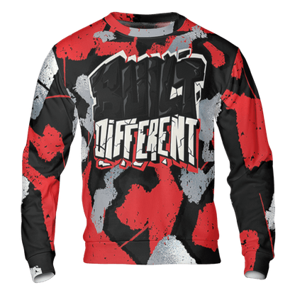 Bred Reimagined 4s Sweatshirt Match Built Different 3D All-Over Print Broken - NastyJamz