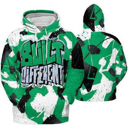 Lucky Green 5s Hoodie Match Built Different 3D All-Over Print Broken - NastyJamz