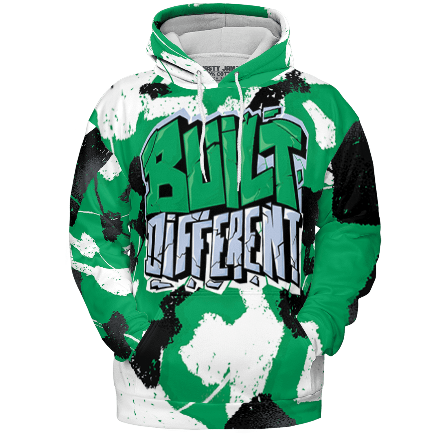 Lucky Green 5s Hoodie Match Built Different 3D All-Over Print Broken - NastyJamz