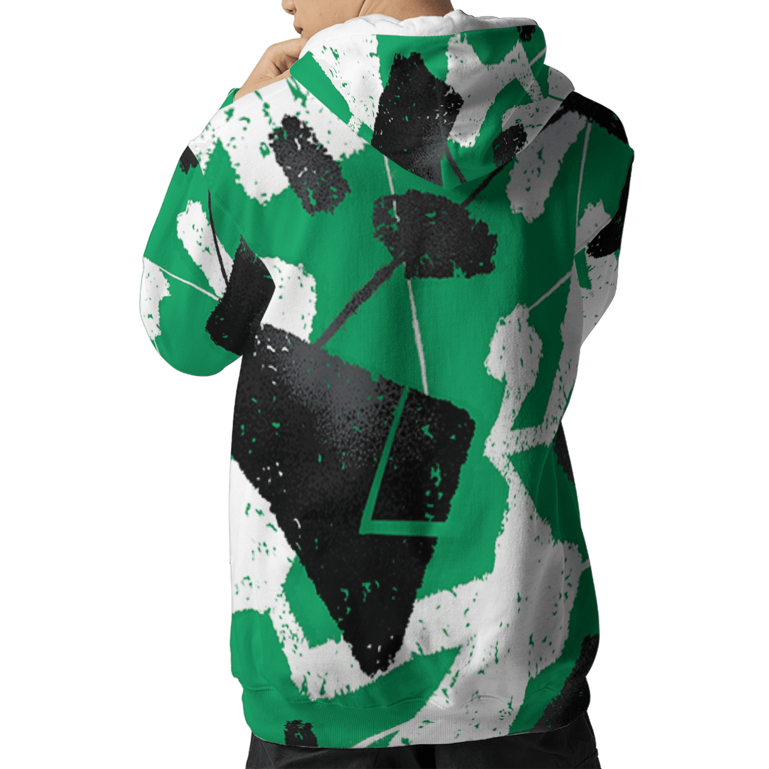 Lucky Green 5s Hoodie Match Built Different 3D All-Over Print Broken - NastyJamz