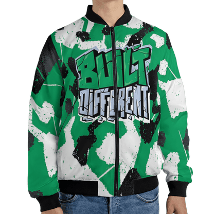 Lucky Green 5s Jacket Match Built Different 3D All-Over Print Broken - NastyJamz