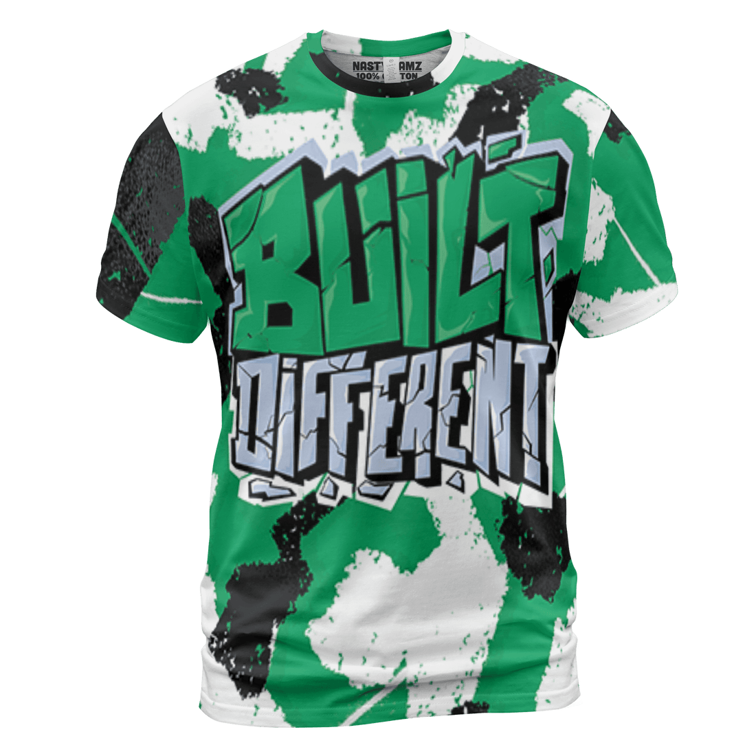 Lucky Green 5s T Shirt Match Built Different 3D All-Over Print Broken - NastyJamz