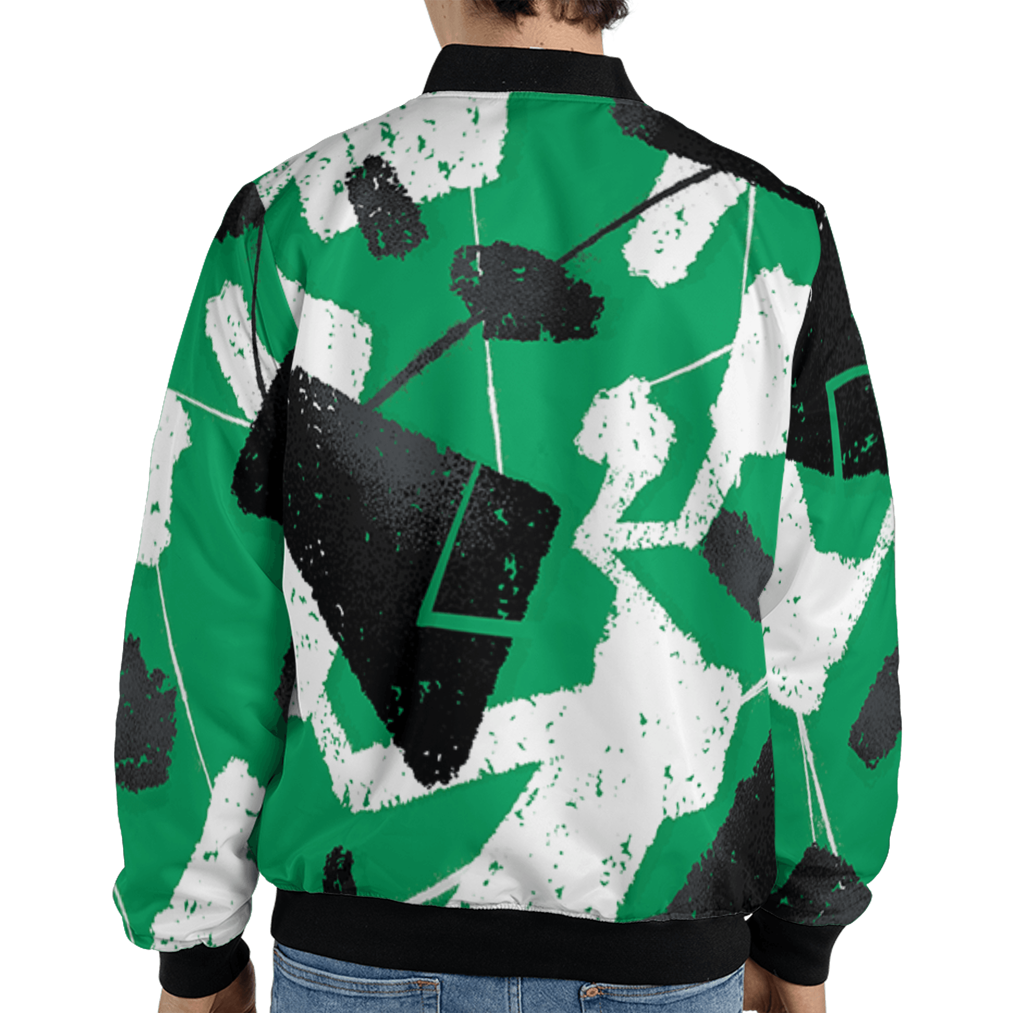 Lucky Green 5s Jacket Match Built Different 3D All-Over Print Broken - NastyJamz