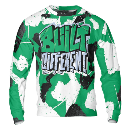 Lucky Green 5s Sweatshirt Match Built Different 3D All-Over Print Broken - NastyJamz