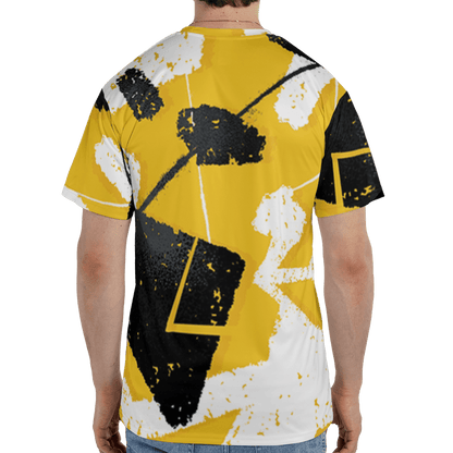 Yellow Ochre 6s T Shirt Match Built Different 3D All-Over Print Broken - NastyJamz