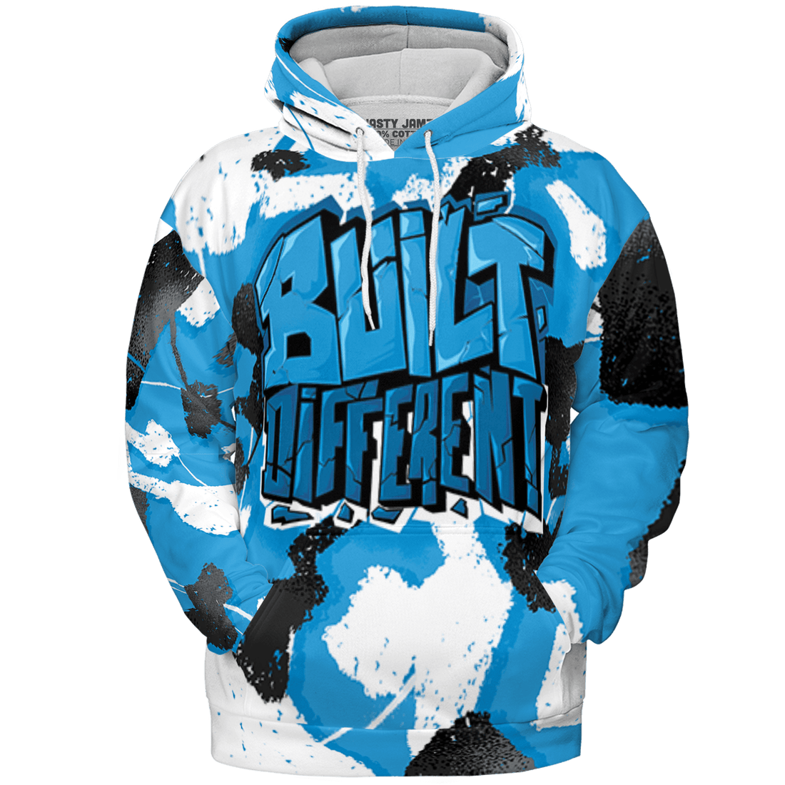 Powder Blue 9s Hoodie Match Built Different 3D All-Over Print Broken - NastyJamz