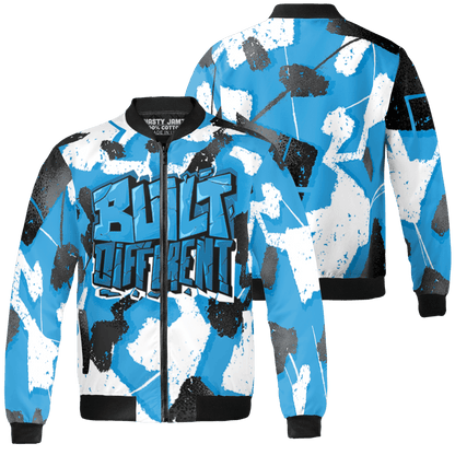 Powder Blue 9s Jacket Match Built Different 3D All-Over Print Broken - NastyJamz