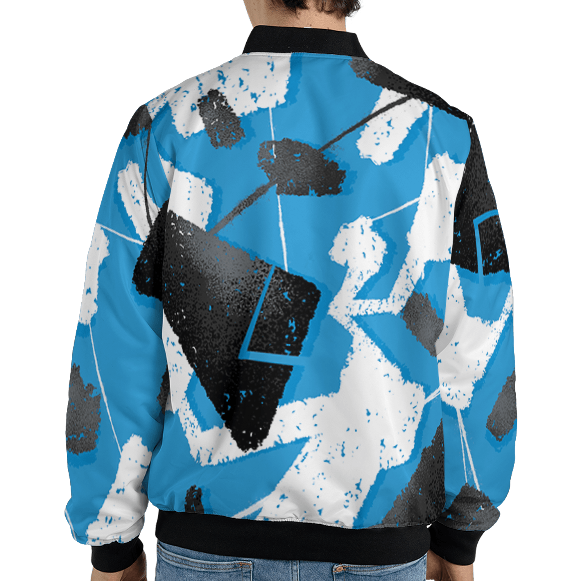Powder Blue 9s Jacket Match Built Different 3D All-Over Print Broken - NastyJamz
