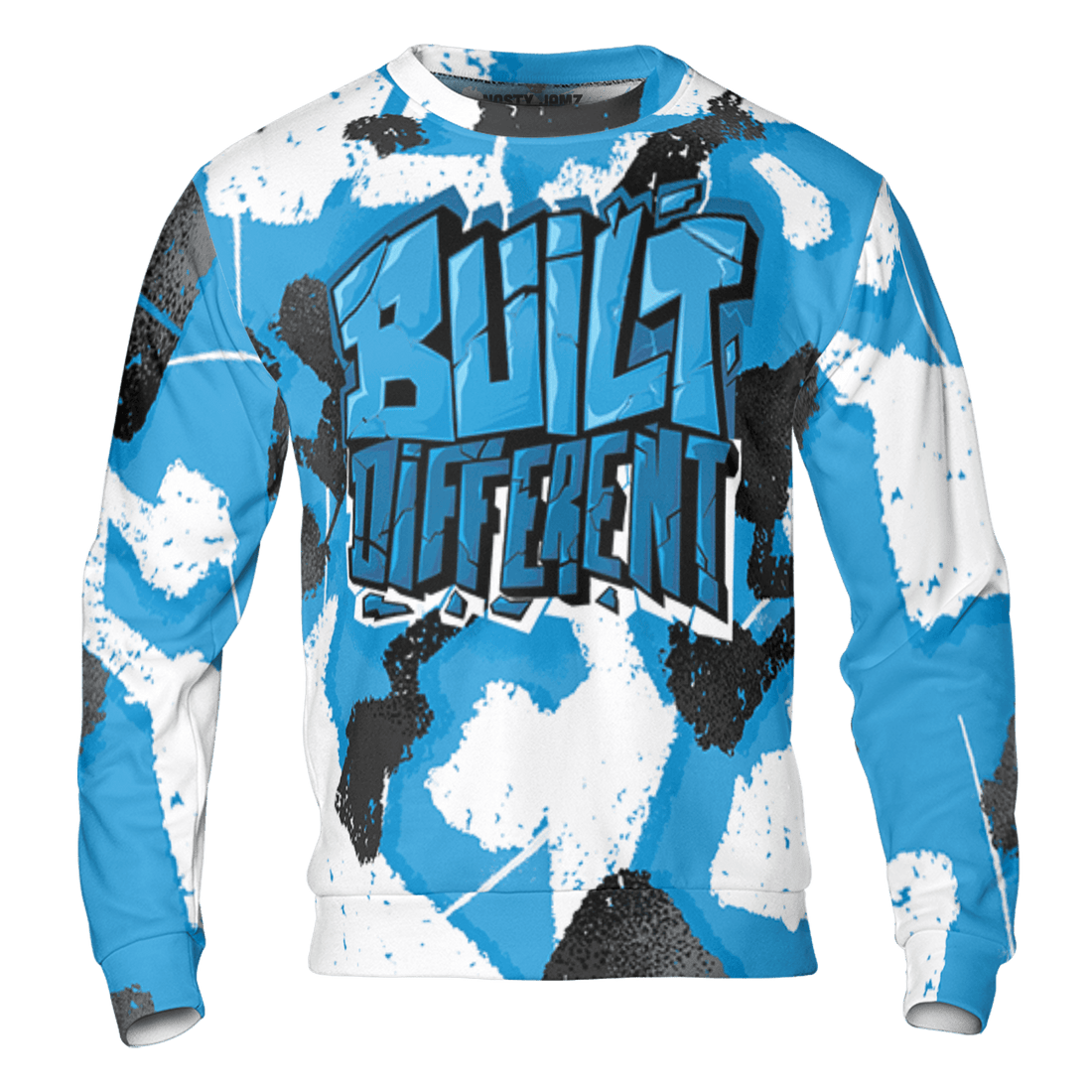 Powder Blue 9s Sweatshirt Match Built Different 3D All-Over Print Broken - NastyJamz