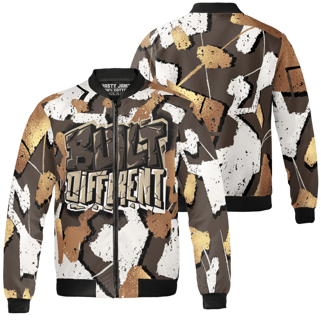 Jumpman Jack Jacket Match Built Different 3D All-Over Print Broken - NastyJamz