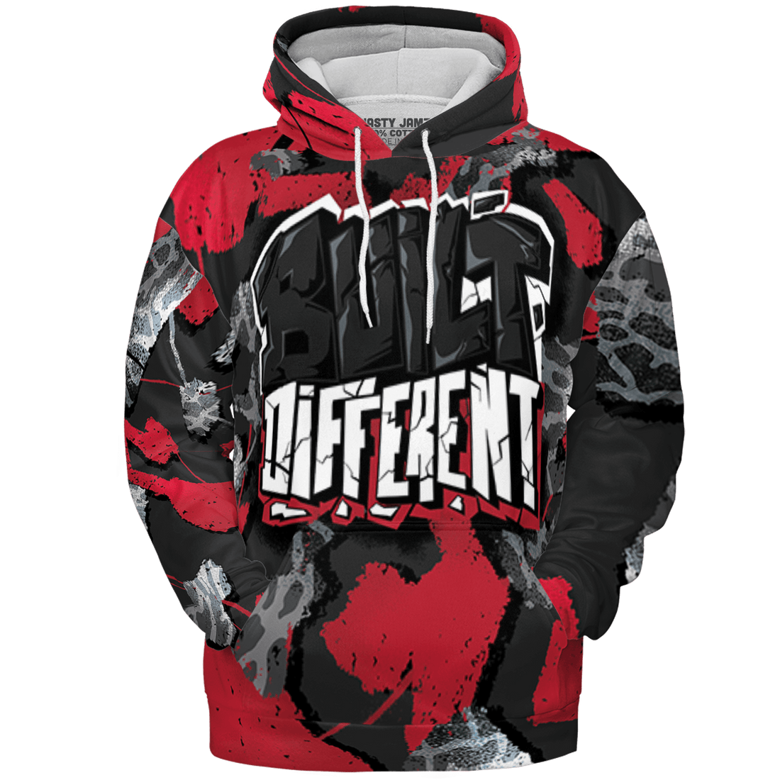 Spizike Low Bred Hoodie Match Built Different 3D All-Over Print Broken - NastyJamz