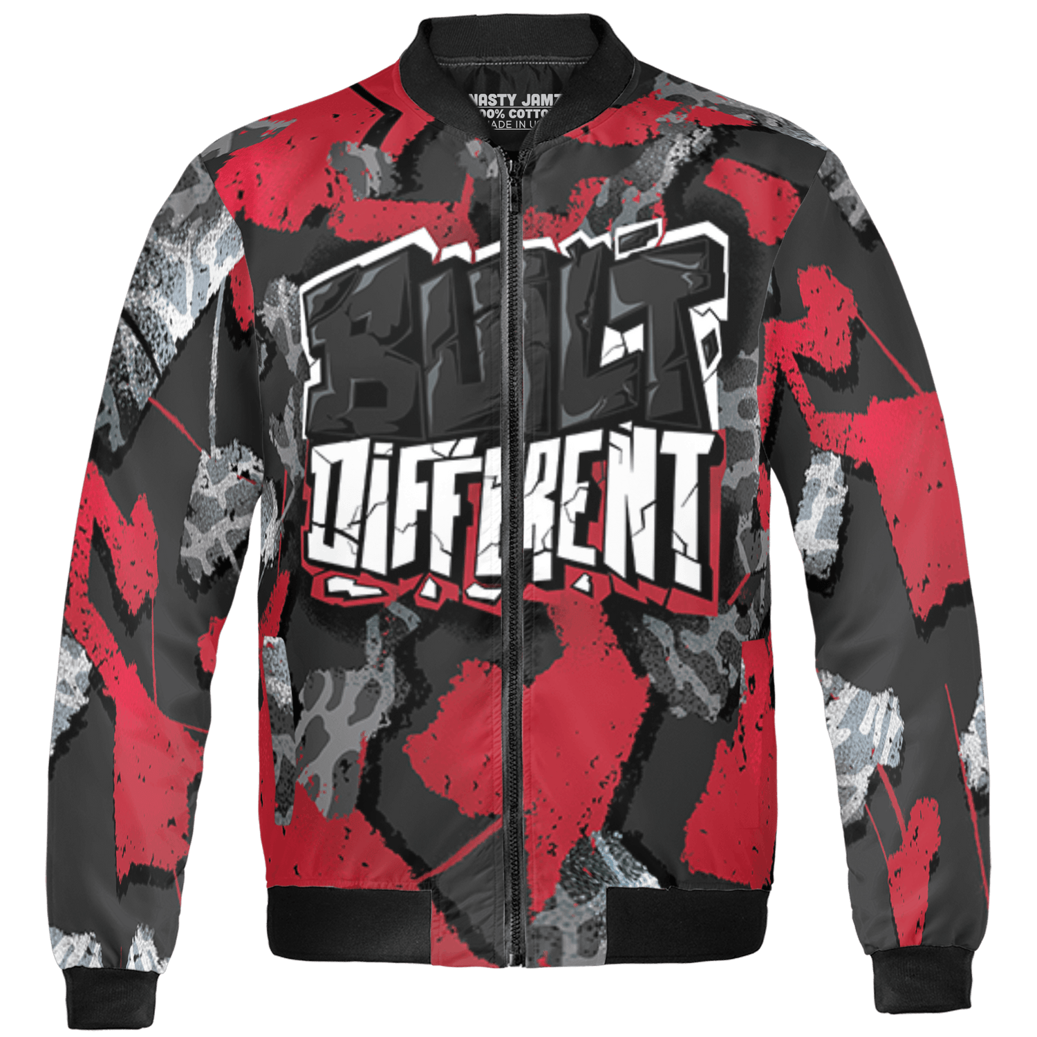 Spizike Low Bred Jacket Match Built Different 3D All-Over Print Broken - NastyJamz